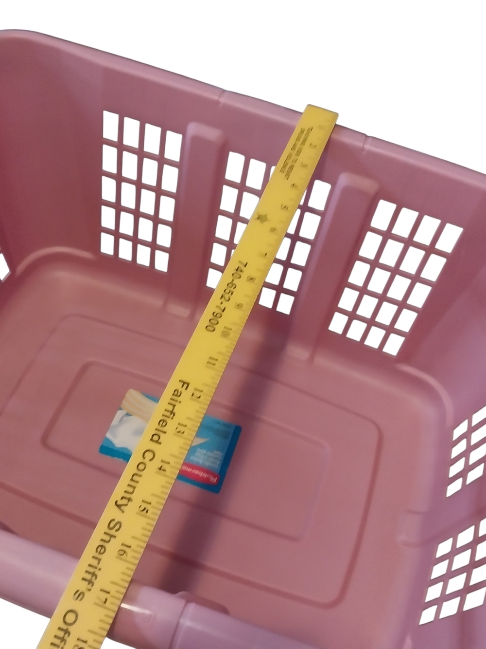 Vintage 1994 Retro Rubbermaid Laundry Basket 2854 Mauve Pink Hamper Rectangular - Picture 12 of 13